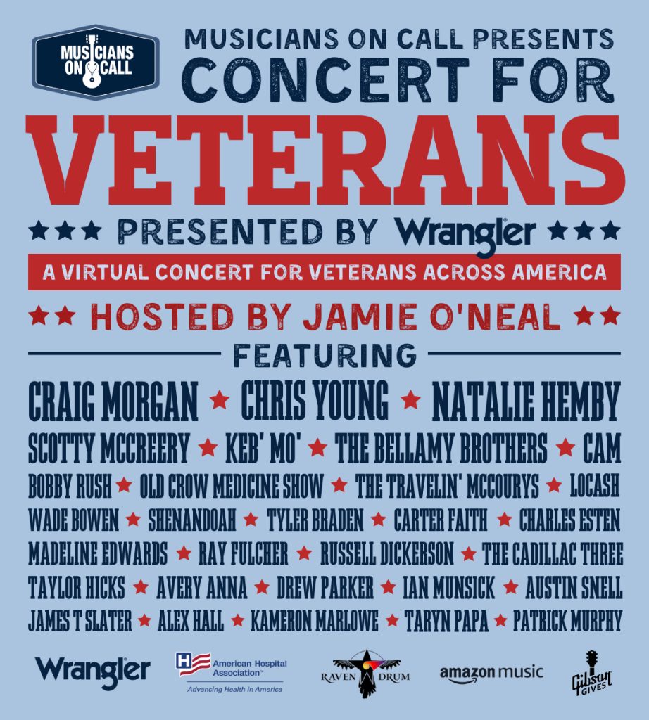 Chris Young, Jamie O’Neal, Craig Morgan and More Share Gratitude with Hospitalized Veterans Through Exclusive Concerts from Musicians On Call
